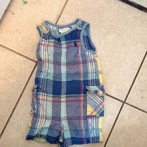 Ralph Lauren Multicolor Plaid Romper